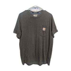 Carhartt Men's Gray Short Sleeve Shirt Sz M Relaxed Fit Workwear Utility Casual
